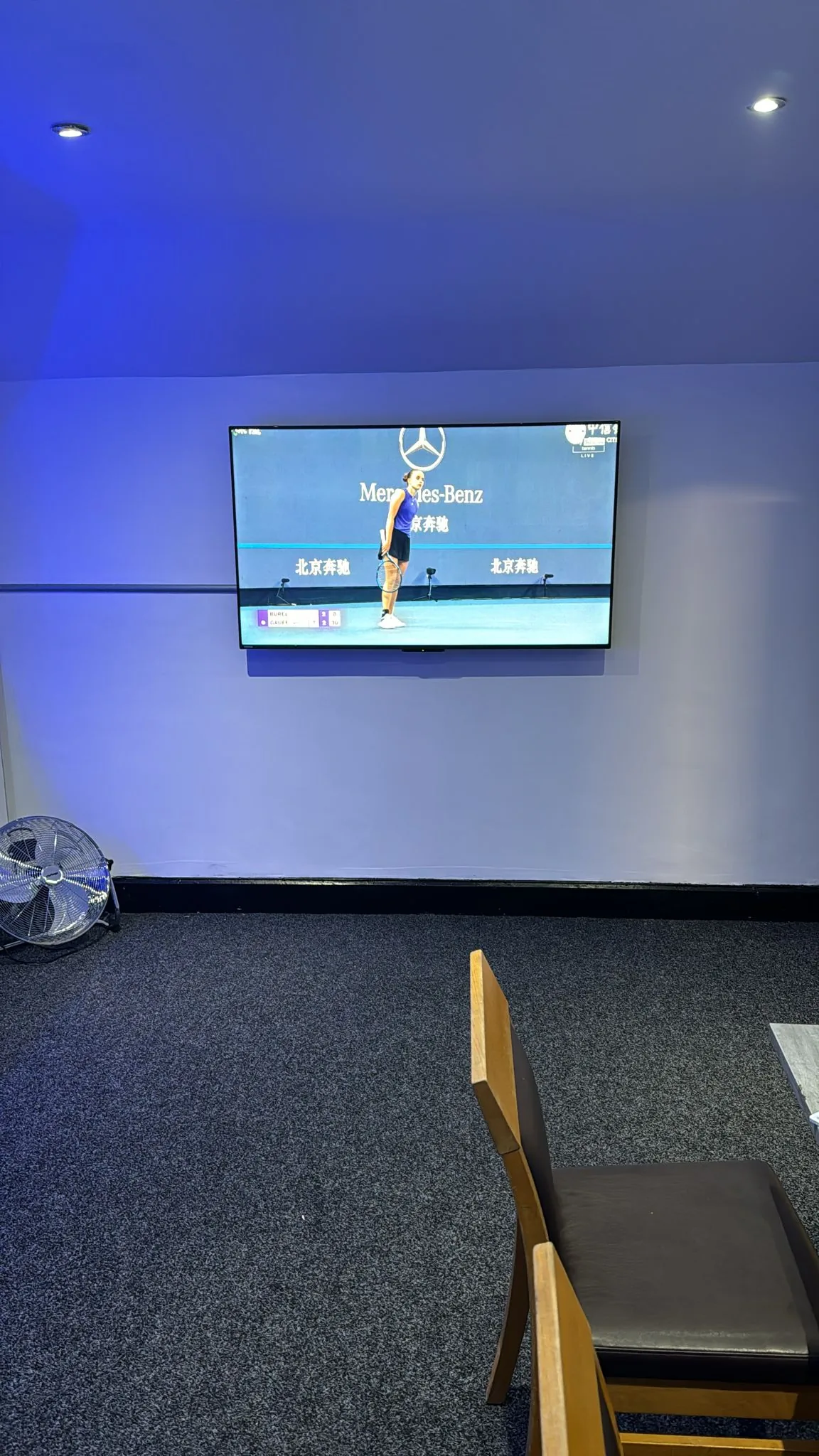 Live tennis on the big screen